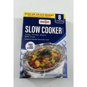8 Bags Slow Cooker Liners BPA Free Fits Up to 6.5 Quarts New
